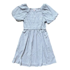Vestido de siesta LuLaRoe Alina - azul aciano y blanco a rayas - grande - Imagen 1 de 11