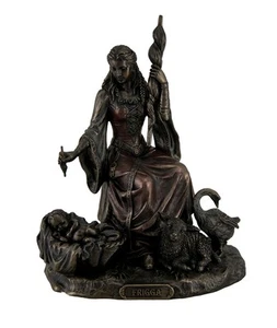 Frigga Diosa Nórdica del Destino Amor y Matrimonio con Animales Infantiles y Husillo - Imagen 1 de 5