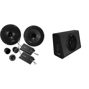 Kicker 11PT250 Powered Sub Enclosure & 46CSS654 6.5" Component Bundle - Picture 1 of 7