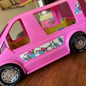 1980s Vintage Barbie Camper Van Pink American Plastic Toys #787 - See Pictures - Bild 1 von 12