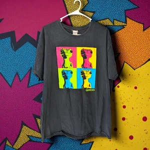 y2k Vintage Geico Gecko Andy Warhol Pop Art Style Grafik T-Shirt XL Fun Art - Bild 1 von 5