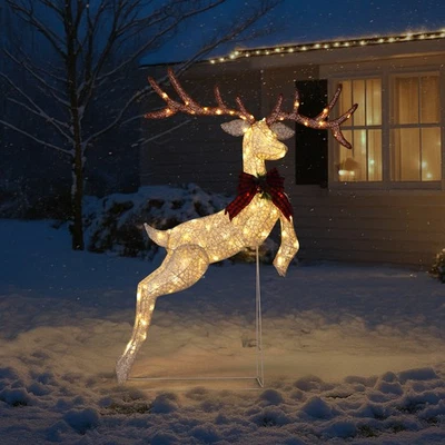 Christmas 5FT Lighted Jumping Reindeer Decoration for In/Outdoor Lawn Decor - Image 1 of 4