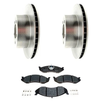 For Jeep Grand Cherokee 93-98 R-Line Plain Front Brake Kit w Semi-Metallic Pads Foto 1 de 4