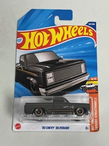 Hot Wheels Case Q 2025 Nuevo '83 Chevy Silverado Negro Tarjeta Larga - Imagen 1 de 2