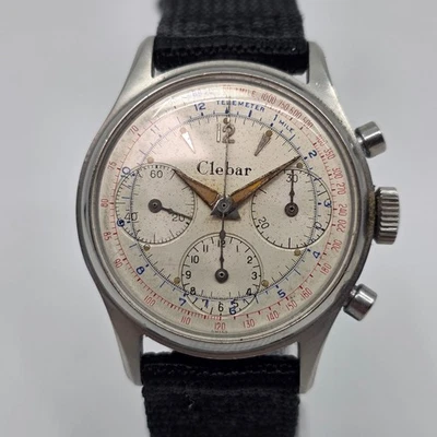 Cronógrafo Clebar Tricompax Valjoux 72 Carrera Pre-Daytona Heuer - Imagem 1 de 4
