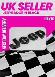 JEEP GRAND CHEROKEE WK2-2011-2020 Insignia LOGOTIPO Emblema Capó Insignia Negro. - Imagen 1 de 1