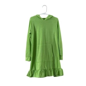 NWOT Chaser Girls Hooded Dress Size 6 Soft Top Neon Green  - Picture 1 of 3