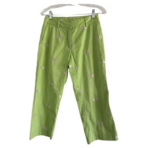 Pantalones Cortos LILLY PULITZER Mujer Verde Lima/Rosa Dragón Mosca Bordados-Talla 2 - Imagen 1 de 11