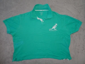 Poloshirt Kangol bestickt Känguru Logo kurz kastig XL grün Mützen - Bild 1 von 8