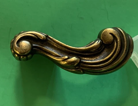 Brass French Provincial antique hardware drawer pull cabinet handle 3/4"center Cover