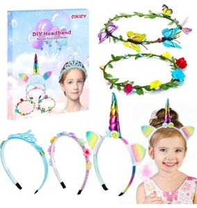 Einhorn Stirnband Bastelset für Mädchen Alter 3+, kreative Bastelsets für Kinder, DIY - Bild 1 von 5
