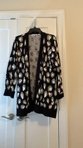 Damen Langarm Leopardenmuster Strickjacke Pullover - Medium - Bild 1 von 5