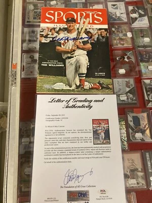 Ted Williams Autographed Original 1955 Sports Illustrated PSA/DNA Gem Mint 10 - Image 1 of 4