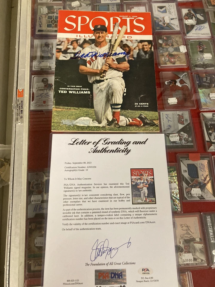 Ted Williams Autographed Original 1955 Sports Illustrated PSA/DNA Gem Mint 10 - Image 1 of 4