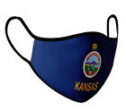 Kansas Face Dust Shield Cover with fluid and moisture resistant fabric. Reusable
