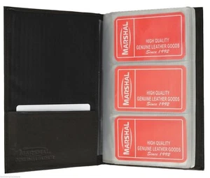 Leather 120 Cards Business Name ID Credit Card Holder Book Case Keeper Organizer - Picture 1 of 5
