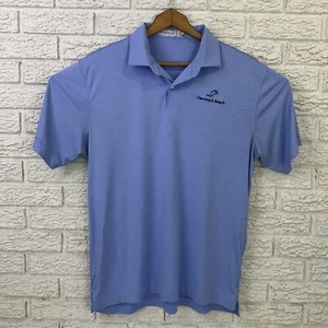 Peter Millar Featherweight Polo Shirt Mens Medium Blue UPF50+ Golf Performance - Picture 1 of 4
