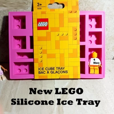 Nuevo LEGO Bandeja de Hielo Silicona Rosa Oscuro Color Brillante LEGO FIESTA DIVERSIÓN Herramienta Humana Rara Foto 1 de 2