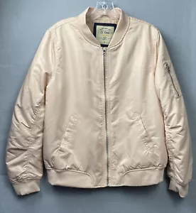 Ci Sono Originals Women’s Size L Bomber Jacket Dusty Pink Silver Zip NWT - Picture 1 of 10