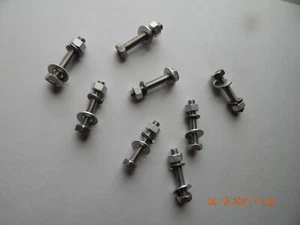 ALUMINUM HEX CAP SCREWS 5/16-18 x 1 3/4" W/LOCK WASHERS, F.W. & NUTS 8 PCS. NEW - Picture 1 of 1