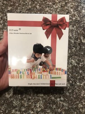 ULT-unite 120pcs Wooden Dominos Blocks Set, Kids Game Educational Play Toy, Domi - Image 1 of 4