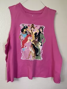 Pink Disney Princess Tank Top Size L - (B30) - Picture 1 of 5
