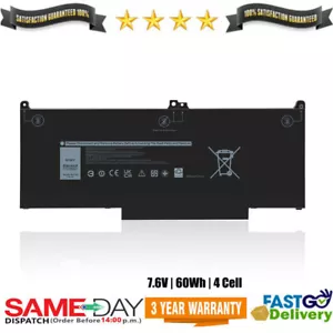 MXV9V Battery For Dell Latitude 5300 5310 7300 7400 5VC2M N2K62 Type 7.6V 60Wh - Picture 1 of 24