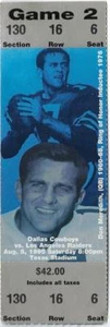 DON MEREDITH RING OF HONOR TICKET 1995 RARE NICE DALLAS COWBOYS - Picture 1 of 1
