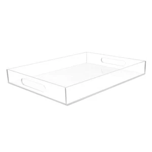 Clear Acrylic Serving Tray for Vanity Bathroom Outdoor Food and Décor - Picture 1 of 6