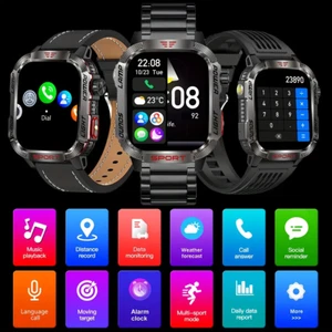 Montre connectée extérieure robuste (recevoir/appeler), pour appel sans fil iPhone et Android - Photo 1/9
