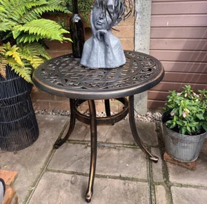 Garden Coffee Table Antique Ornate Outdoor Furniture Patio Round Sofa Side Stand - Picture 1 of 6
