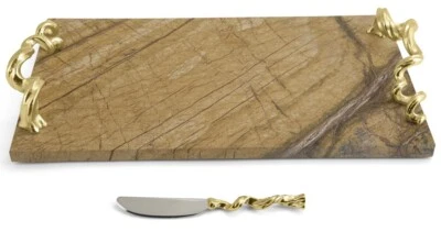 Michael Aram Vine Rainforest Marble Large Cheese Board 130263 New - Image 1 of 4