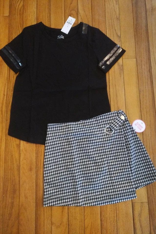 Nuevo con etiquetas Conjunto Justice Girls Manga Lentejuelas Top Talla 12-Skort Talla 10 Se Ajusta como 12 (R Foto 1 de 1