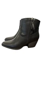 Frye and Co Booties Womens Size 7M Black Savi Stacked Heel Booties - Picture 1 of 7