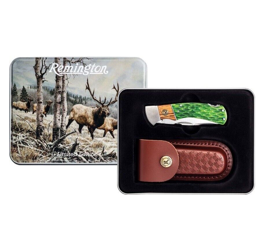 Remington Leather Handle Collectible Folding Knives for sale Remington Leather Handle Collectible Folding Knives for sale