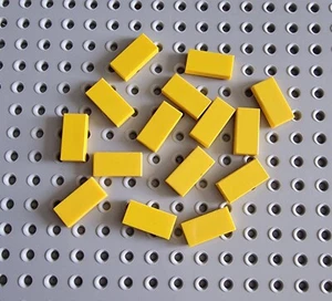 LEGO azulejo azulejo placa 1x2 liso 15 piezas amarillo amarillo azulejo ladrillo 3069b A036 - Imagen 1 de 1