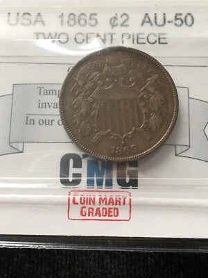 1865  USA, Two Cent - Image 1 of 4