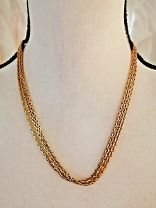 Vintage Multi Stränge Box Kette Halskette goldfarben Premier Designs - Bild 1 von 2