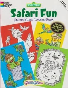 Sesame Street Safari Fun GemGlow Stained Glass Coloring Book (Softcover: Childre - Imagen 1 de 2