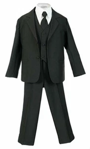 Boys Suit Kids Children Formal Dress Party Toddler 6 Colors Size S-XL 2T-4T 5-20 - Picture 1 of 19