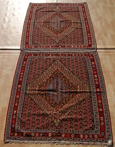Large 5'x11' Kilim Rug - Handwoven Kurdish Wool Carpet with Multicolor Design - Picture 1 of 6
