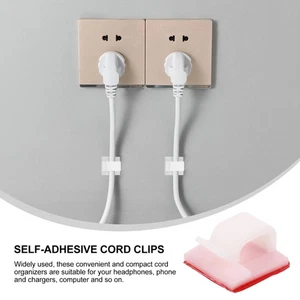 20pcs Cable Clips Adhesive Cable Organizer Cord Holder Cable Organizer - Afbeelding 1 van 12