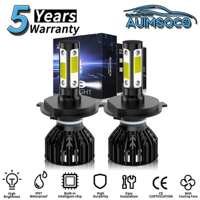 For Ford Aspire 1994-1997 9003/H4 LED Headlight KIT Bulbs Hi/Lo Beam Cool White - Изображение 1 из 4