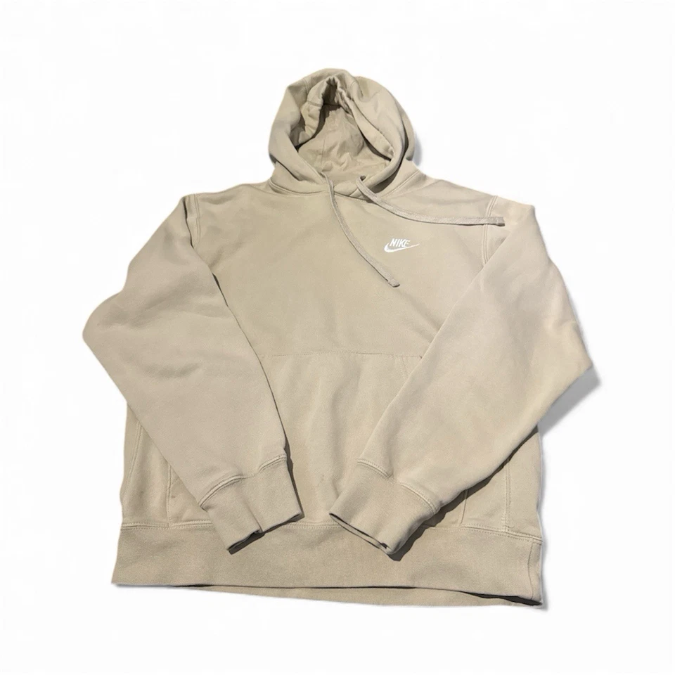 Sudadera con capucha polar Nike Sportswear Club para hombre beige tostado S Foto 1 de 3