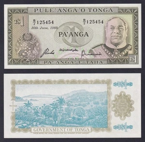 Billets Banque Tonga 1 Pa'Anga 1989 P 19c Fds / UNC - Picture 1 of 2