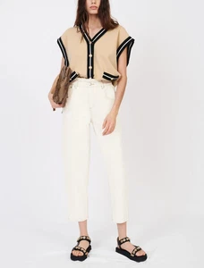 Maje Women's Vest Size 36 / S  Rhinestones MFPCA00179 - Picture 1 of 11