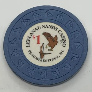 Ficha de casino Leelanau Sands $1 - Molde Peshawbestown MI Michigan HHR - Imagen 1 de 2