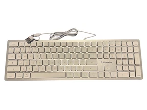 Genuine XtremeMac V2 Keyboard USB C or A for Apple Mac Wired NEW VAT Silver Whit - Picture 1 of 3