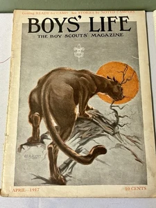 Revista Boys Life Scouts Of America de abril de 1917 de colección RARA buenas historias de campamento - Imagen 1 de 6