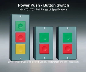 Interruptor pulsador Start Stop doble tres posiciones ON OFF control KH-701 KH-703 - Imagen 1 de 14